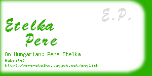 etelka pere business card